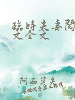 临时夫妻阅读全文全文