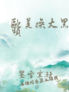 欧美操大黑逼视频