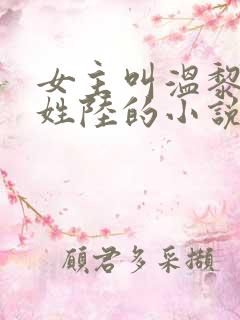 女主叫温黎男主姓陆的小说