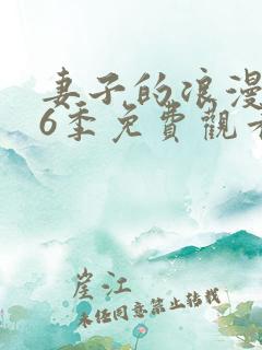 妻子的浪漫旅行6季免费观看全集完整版