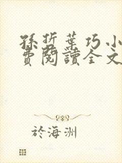 孙哲叶巧小说免费阅读全文最新章节