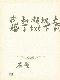 我和超级大佬隐婚了txt下载