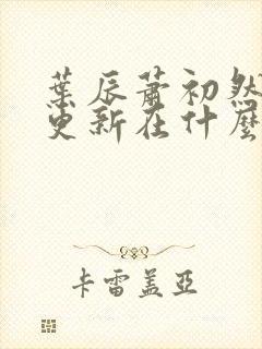 叶辰萧初然最快更新在什么时候