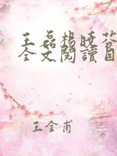 王磊杨晓芬后妈全文阅读目录