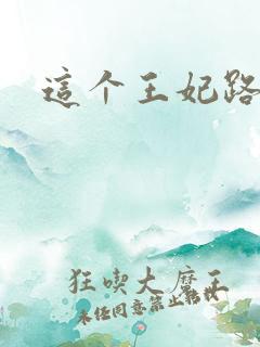 这个王妃路子野