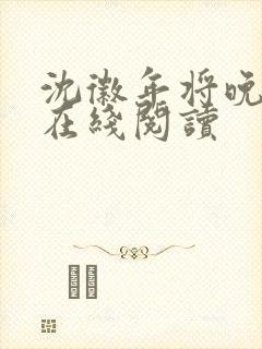 沈徽年将晚小说在线阅读