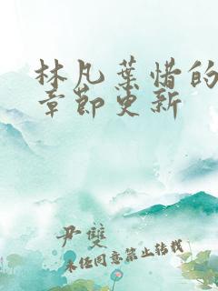 林凡叶惜的最新章节更新