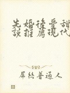 先婚后爱甜文小说推荐现代言情