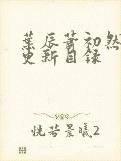 叶辰萧初然最快更新目录