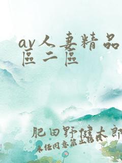 av人妻精品一区二区