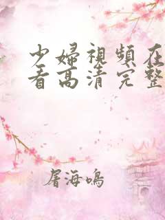 少妇视频在线观看高清完整版