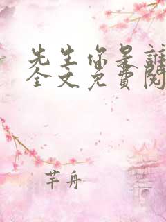 先生你是谁小说全文免费阅读