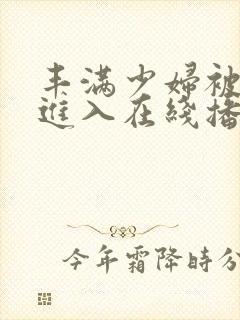 丰满少妇被猛烈进入在线播放
