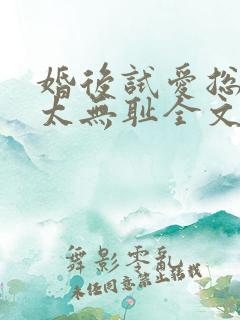 婚后试爱总裁别太无耻全文免费阅读