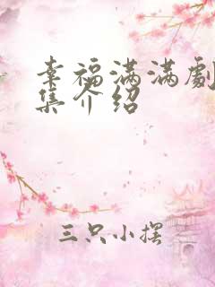 幸福满满剧情分集介绍