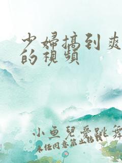 少妇搞到爽高潮的视频