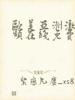 欧美亚洲激情视频在线免费观看