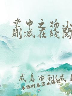 掌中之物小说无删减在线阅读