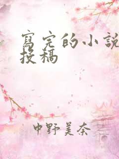 写完的小说怎么投稿