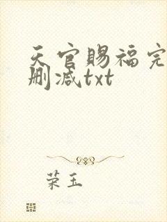 天官赐福完整无删减txt