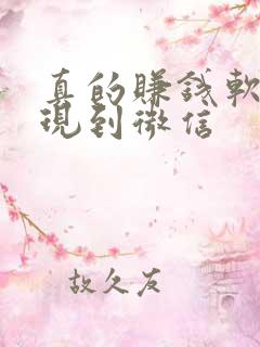 真的赚钱软件提现到微信