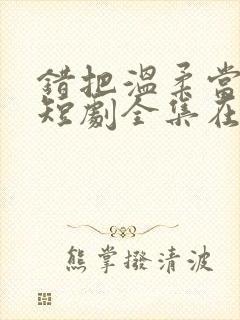 错把温柔当情深短剧全集在线观看