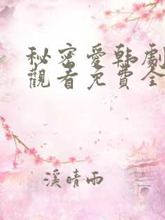 秘密爱韩剧在线观看免费全集电视剧