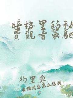 暗格里的秘密免费观看策驰