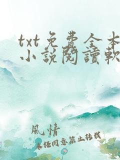 txt免费全本小说阅读软件