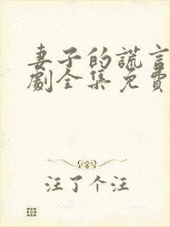 妻子的谎言电视剧全集免费观看