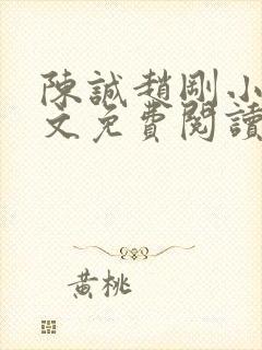 陈诚赵刚小说全文免费阅读