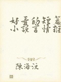 好看的短篇现代小说言情推荐