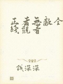 正者无敌全集在线观看