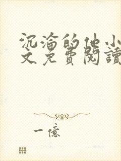 沉沦的他小说全文免费阅读