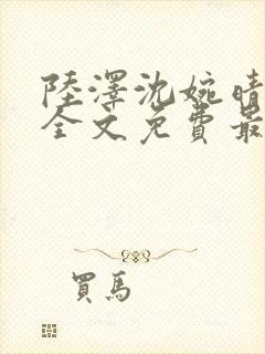 陆泽沈婉晴小说全文免费最新更新