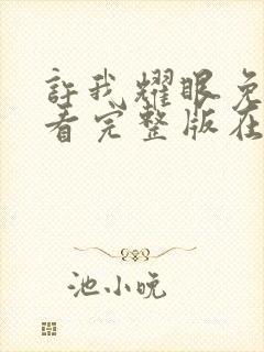 许我耀眼免费观看完整版在线全集