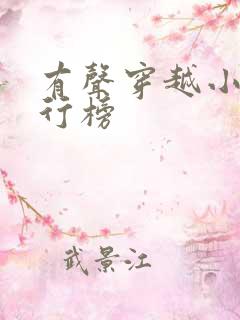 有声穿越小说排行榜