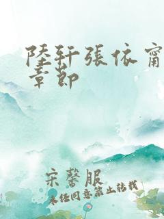 陆轩张依甯最新章节