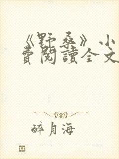 《野桑》小说免费阅读全文