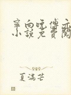 宁向晚傅亦铭的小说免费阅读