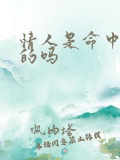 情人是命中注定的吗