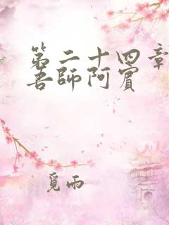 第二十四章吾爱吾师阿宾