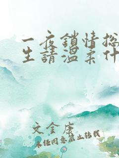 一夜锁情总裁先生请温柔什么时候更新