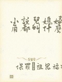小说儿媳妇女主角都叫什么