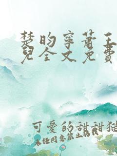 楚昀宁萧王叶嫣儿全文免费阅读笔趣阁