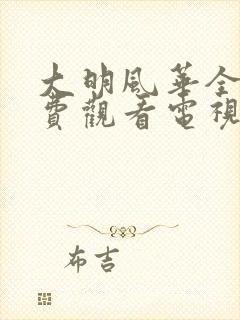 大明风华全集免费观看电视剧