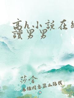 高h小说在线阅读男男