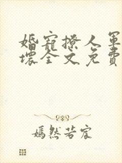 婚宠撩人军长坏坏全文免费阅读