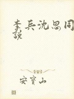 李兵沈思同款小说