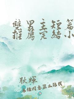 双男主短篇小说推荐完结小甜饼